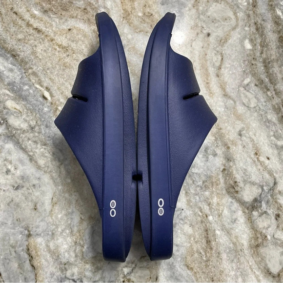 Oofos OOAHH SPORT SLIDE SANDAL,NAVY Unisex Recovery Slip On Mens 13 Womens 15 - Picture 4 of 11